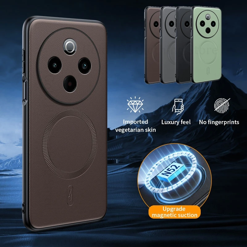 

Magnetic For Magsafe Phone Leather Case For vivo Y500 Y300T Y300i Y300C Y200i Y300 Pro Plus Soft TPU Silicone Phone Bumper Cover