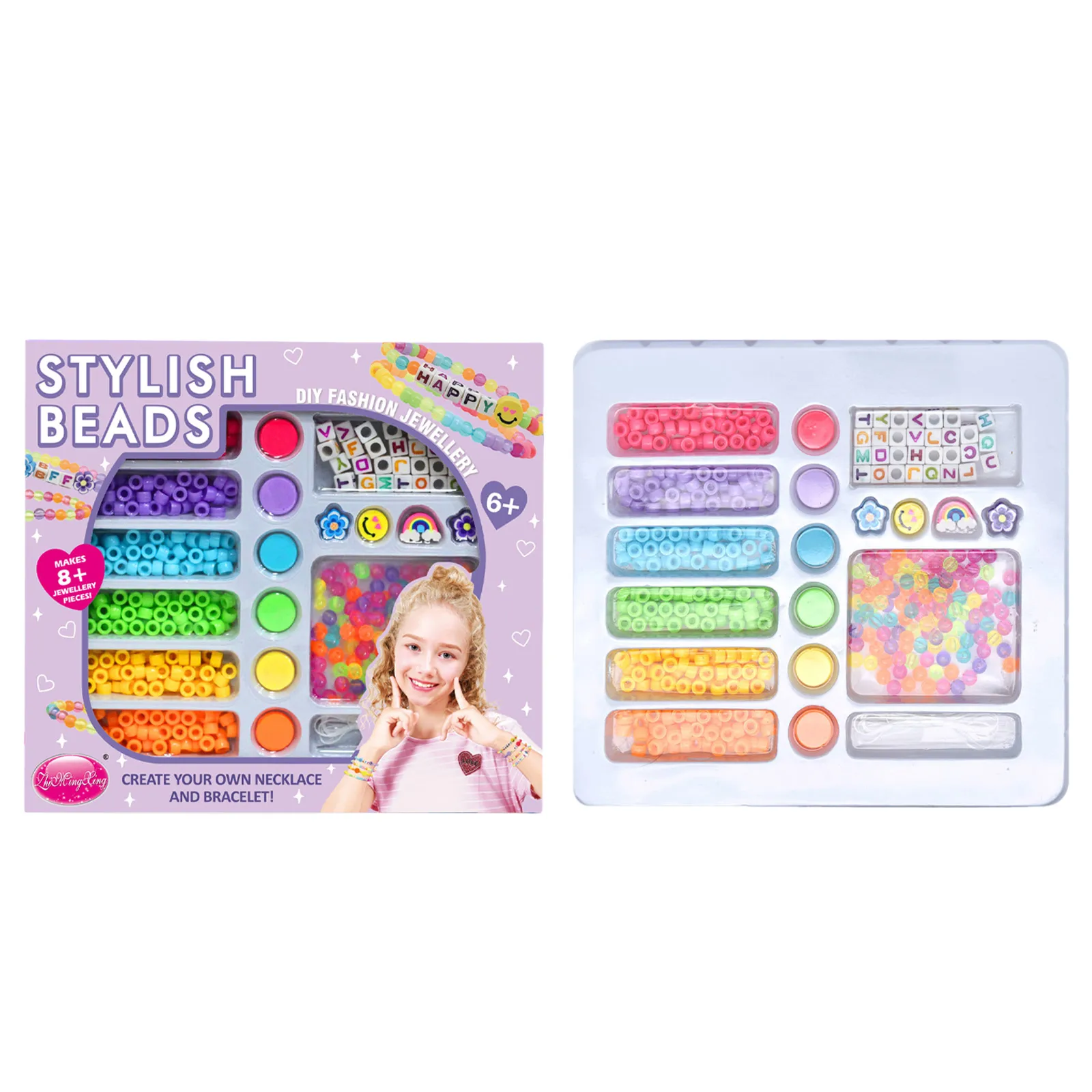 Digitale klok Kookwekker Pack Kit Armbanden maken Vriendschapsarmband Kit Letterkralen voor het maken van ouderwetse kookwekker