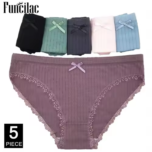 Women's cotton panties Girl Briefs Ms. cotton underwear bikini underwear sexy Ladies Briefs Free shipping 5 Pcs/set - Image 7