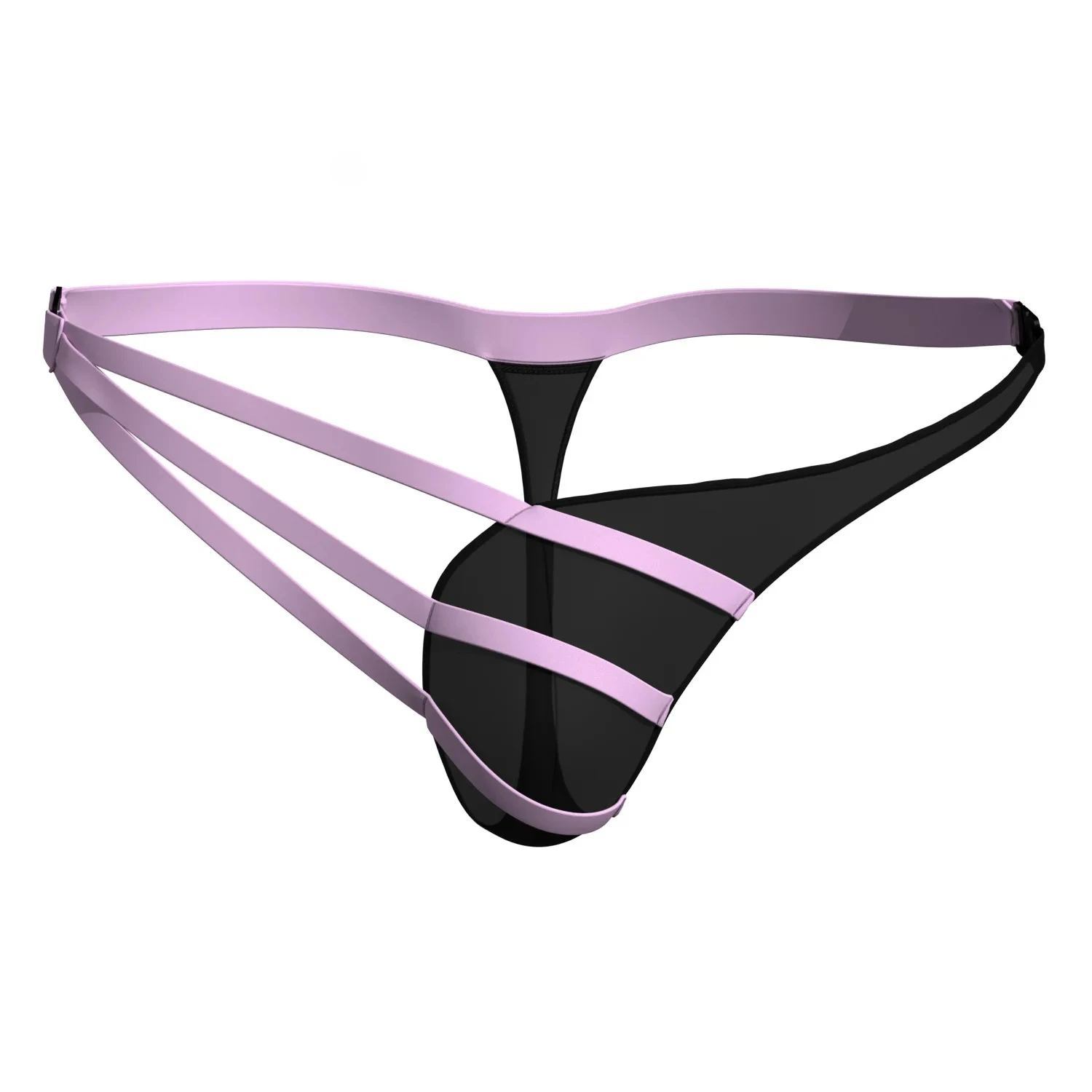 Men's Erotic T Back Thong Gays Sexy Low Rise U Convex Pouch G-string Hollow Out Half Panties Sissy Porn Open Buttocks Underpants