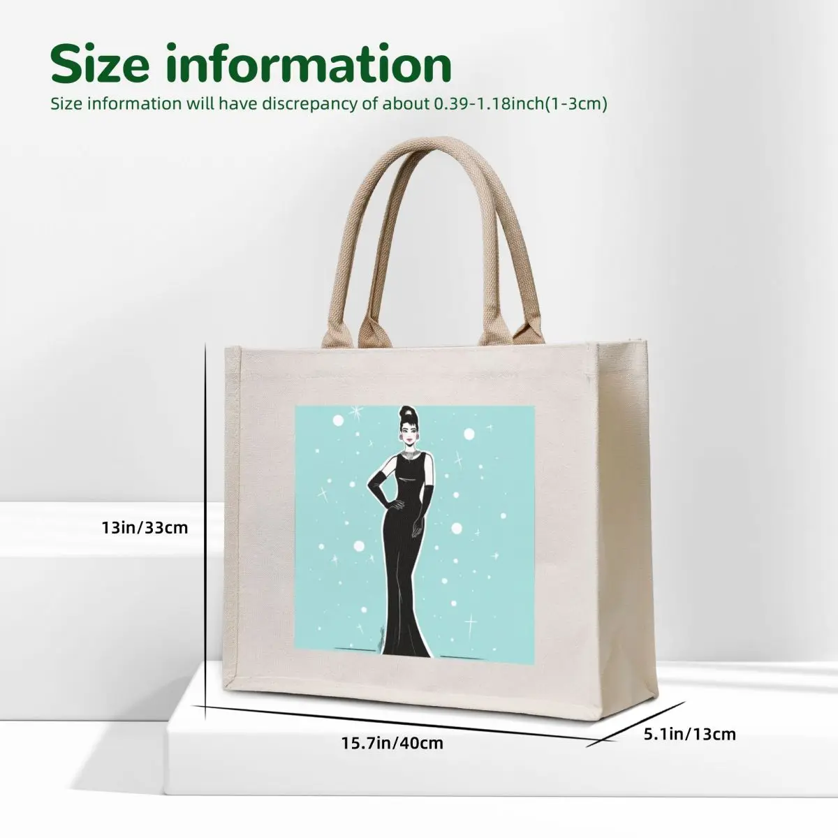 Audrey with Breakfast Tote Bag hand bags custom bags Cloth bag