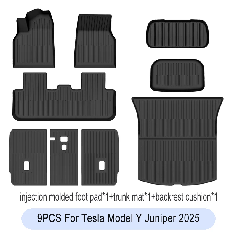 2019-2025 Kofferbak Mat Voor Tesla Model Y Model 3 hoge land Vloermat Bagage Mat TPE waterdichte Anti-Slip Set Vloervoering Mat
