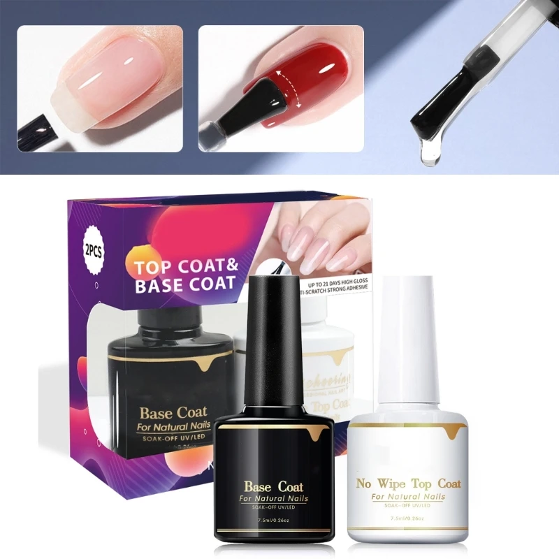 E1YE 2pcs Versatile Gel Polish Set Quick drying High Quality Perfect for Daily Wear and Special Occasions