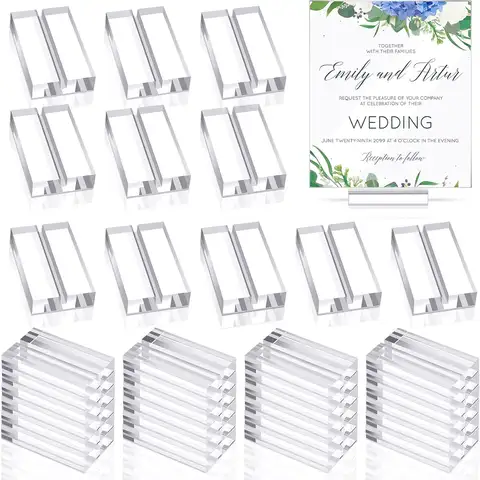 10Pcs Acrylic Stands Place Card Holders Table Number Stands Card Display For Table Wedding Photos Office Home Decoration Tools