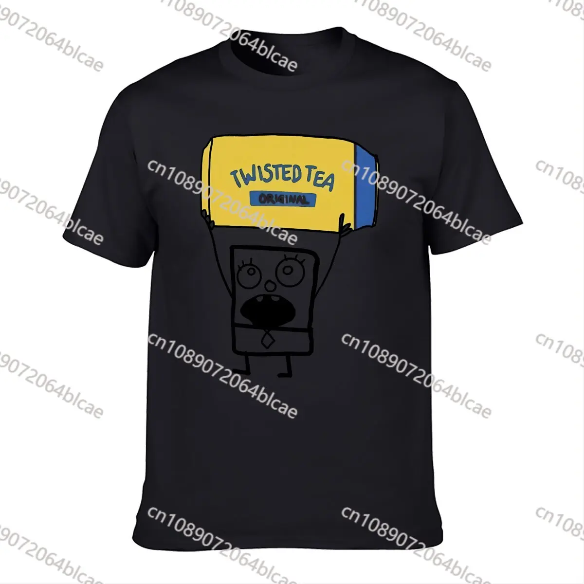 

Doodlebob twisted tea T-shirt korean fashion for a boy graphics mens clothing