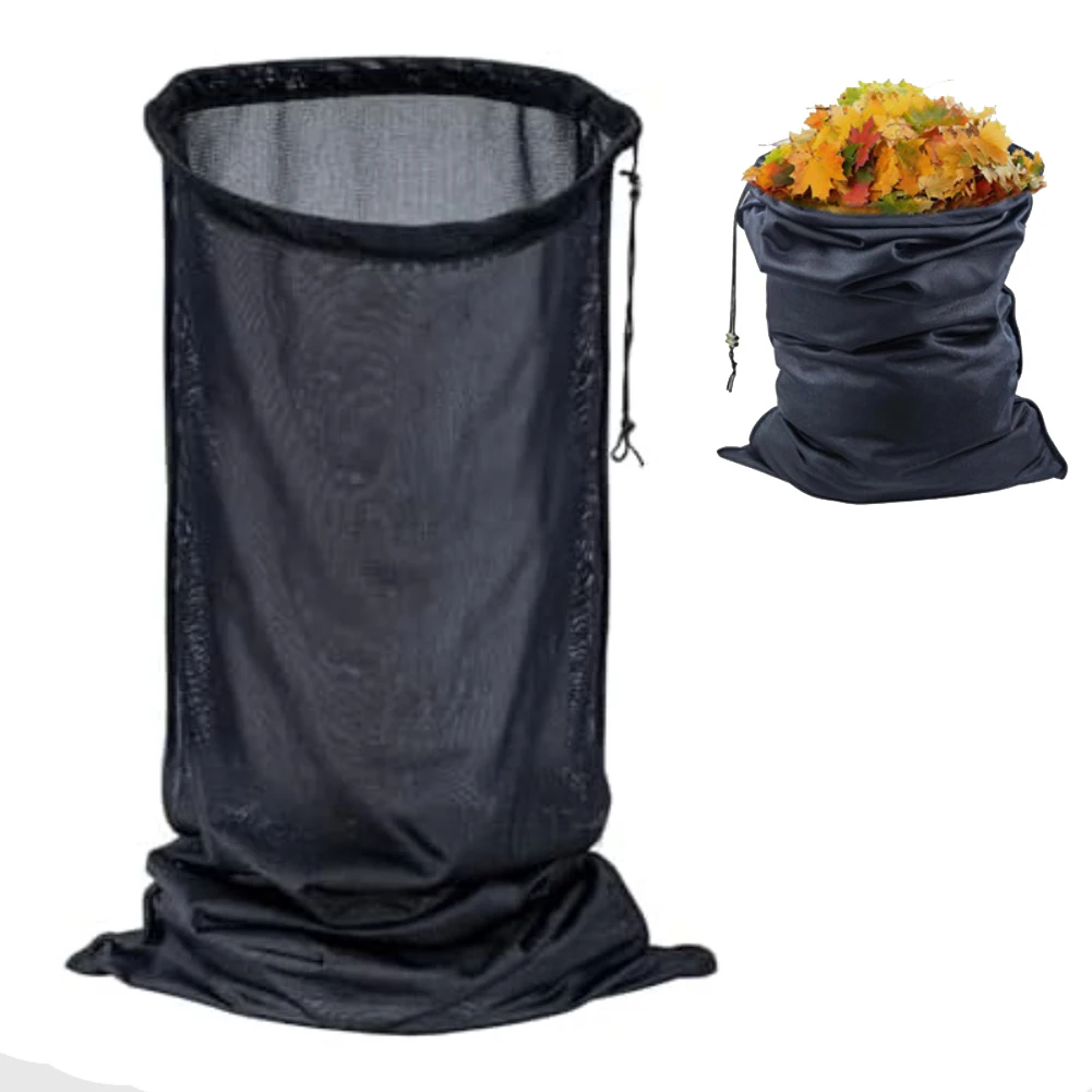 Mulcher Replacement Wood Chipper Bag For Yard Cleanup Polyester Nylon Mesh Two Metal Rope Locks Adjustable Fit