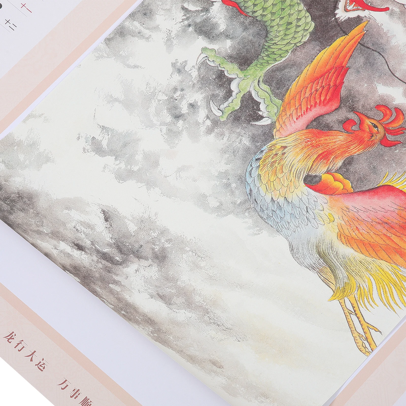 

2024 Dragon Year Hanging Paper Scroll Home Office Decoration Reusable Chinese New Year Wall Calendar 2024 Traditional