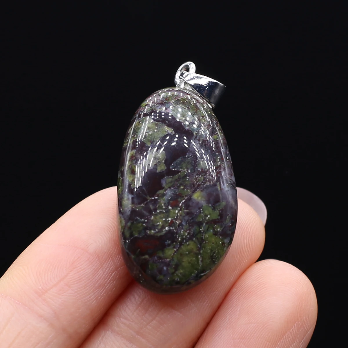 Natural Semi-precious Stone Pendant Irregular Cherry Blossom Agate for DIY Jewelry Making Necklace Size15x20-18x25