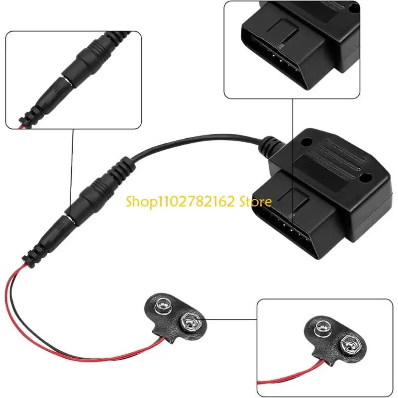 

547B OBD2 Memory Saver 9V Car Diagnostic Tool Power Cable To Maintain Memory