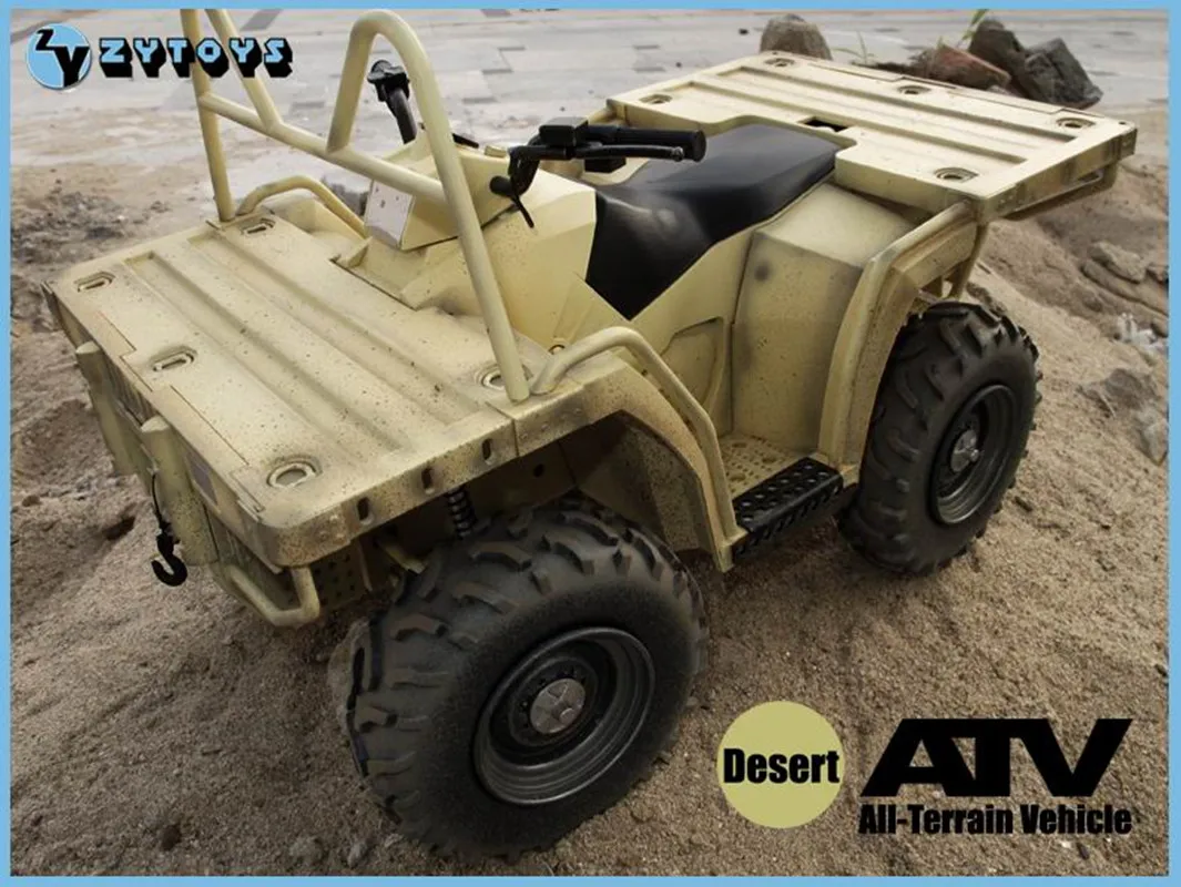 ZYTOYS 1/6 ATV All-Terrain Vehicle Motorcycle Beach bikes Plastic Car Moto Military Decoration Gifts Action Figure In Stock