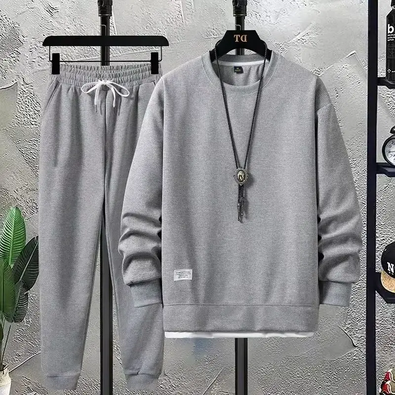 Nuevo conjunto de ropa deportiva de moda de otoño para hombre، camiseta de manga larga y pantalones largos، conjunto de ropa inf #2