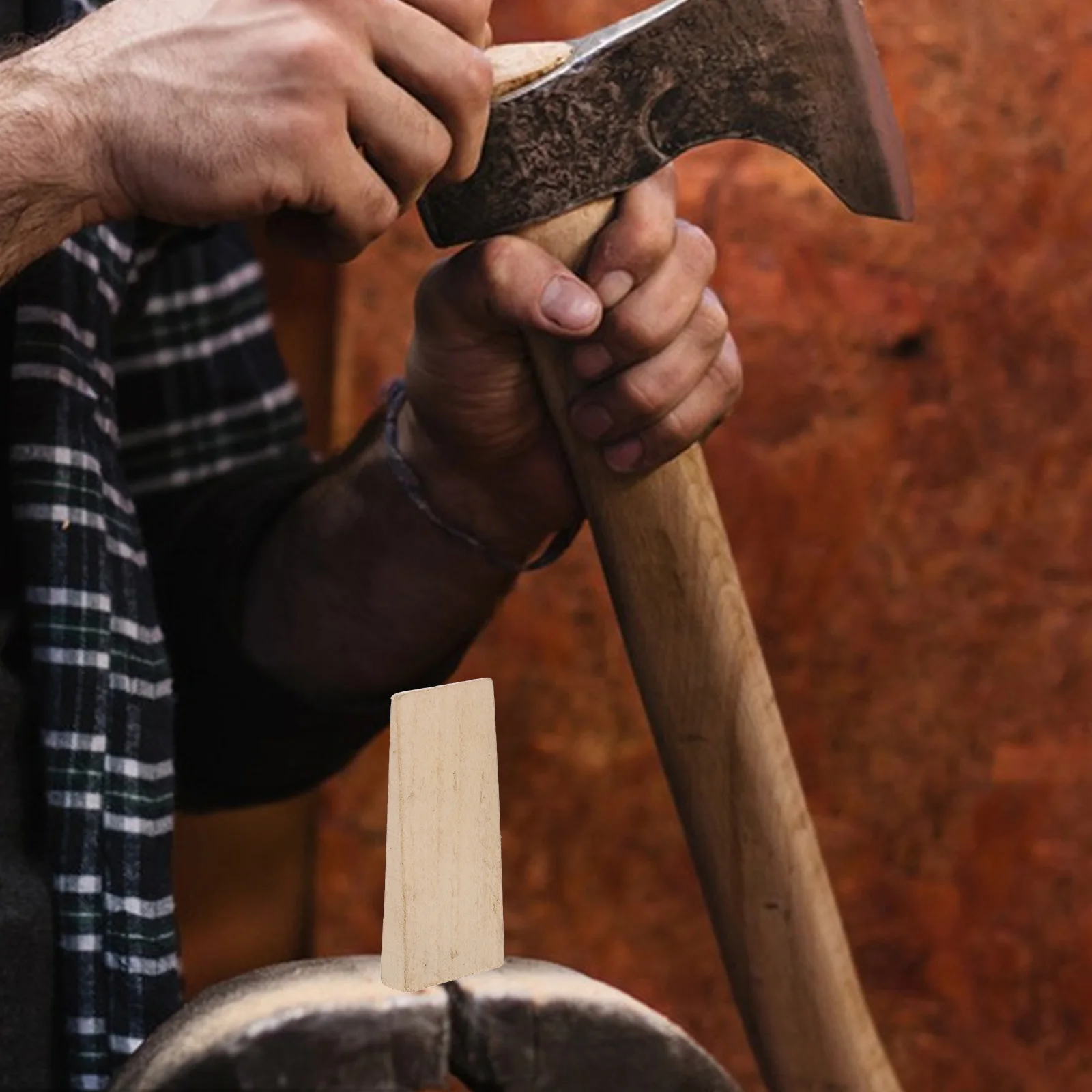 

10pcs Axe Triangle Hammer Replacement Wooden Axe Wedges Hammer Accessory Tool Repair Maintenance Handle Fixing