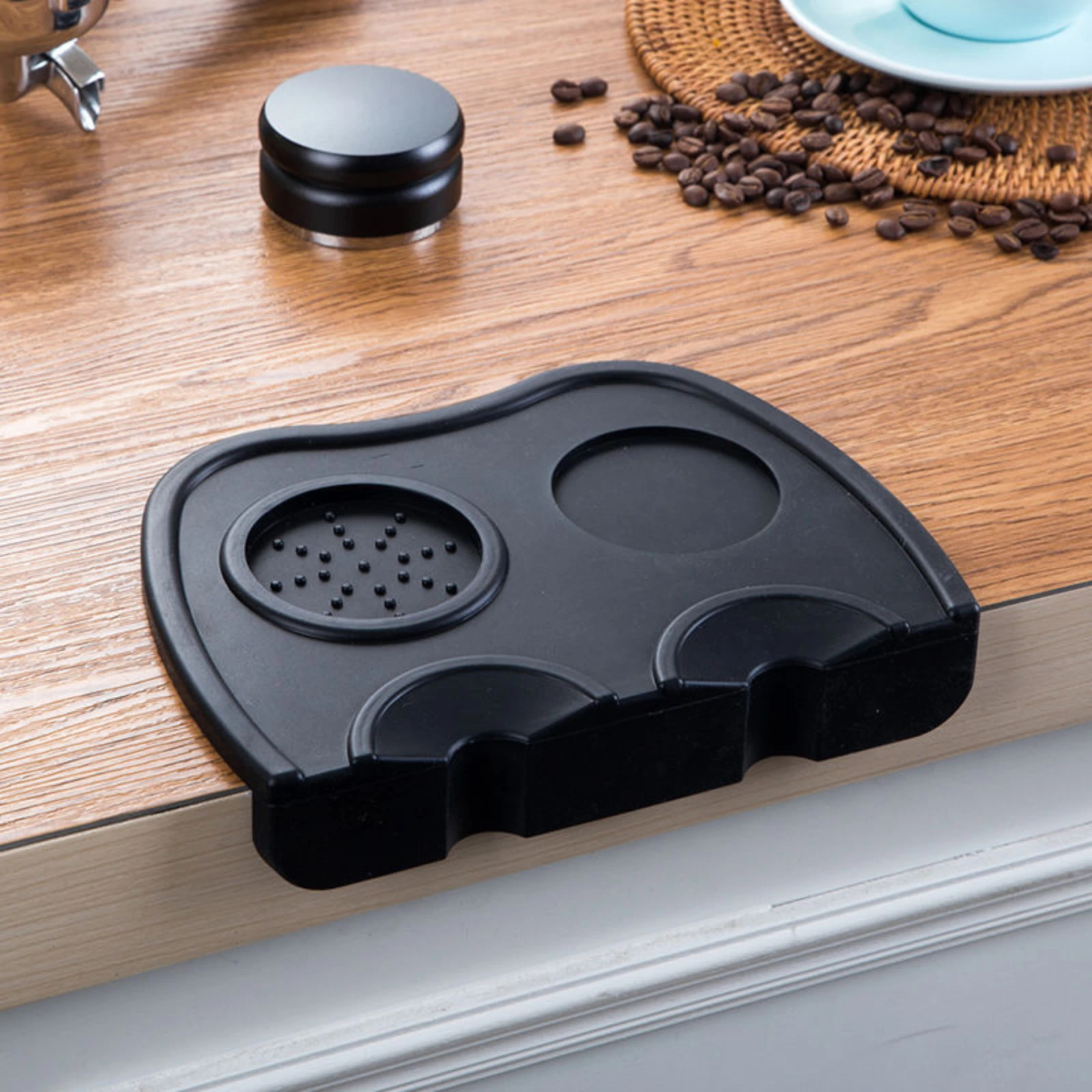 Espresso Coffee Tampers Mat Station Press Tampering Holder Corner Mat Pad Silicone Coffeeware WDT Tools Tamping Barista