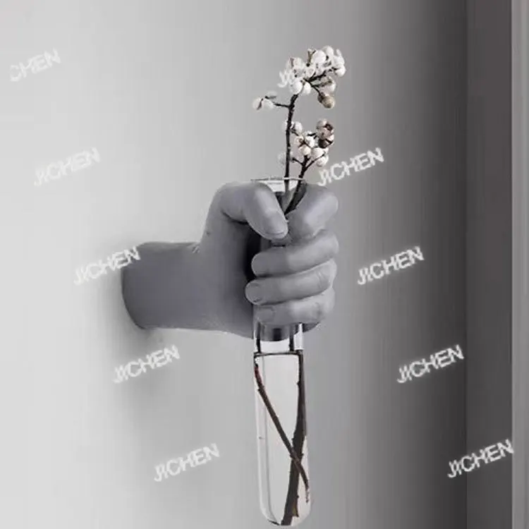 

Скандинавское настенное украшение: креативная композиция из цветов в виде рукопожатия, настенная инсталляция, ваза, настенный декор для отелей и дома