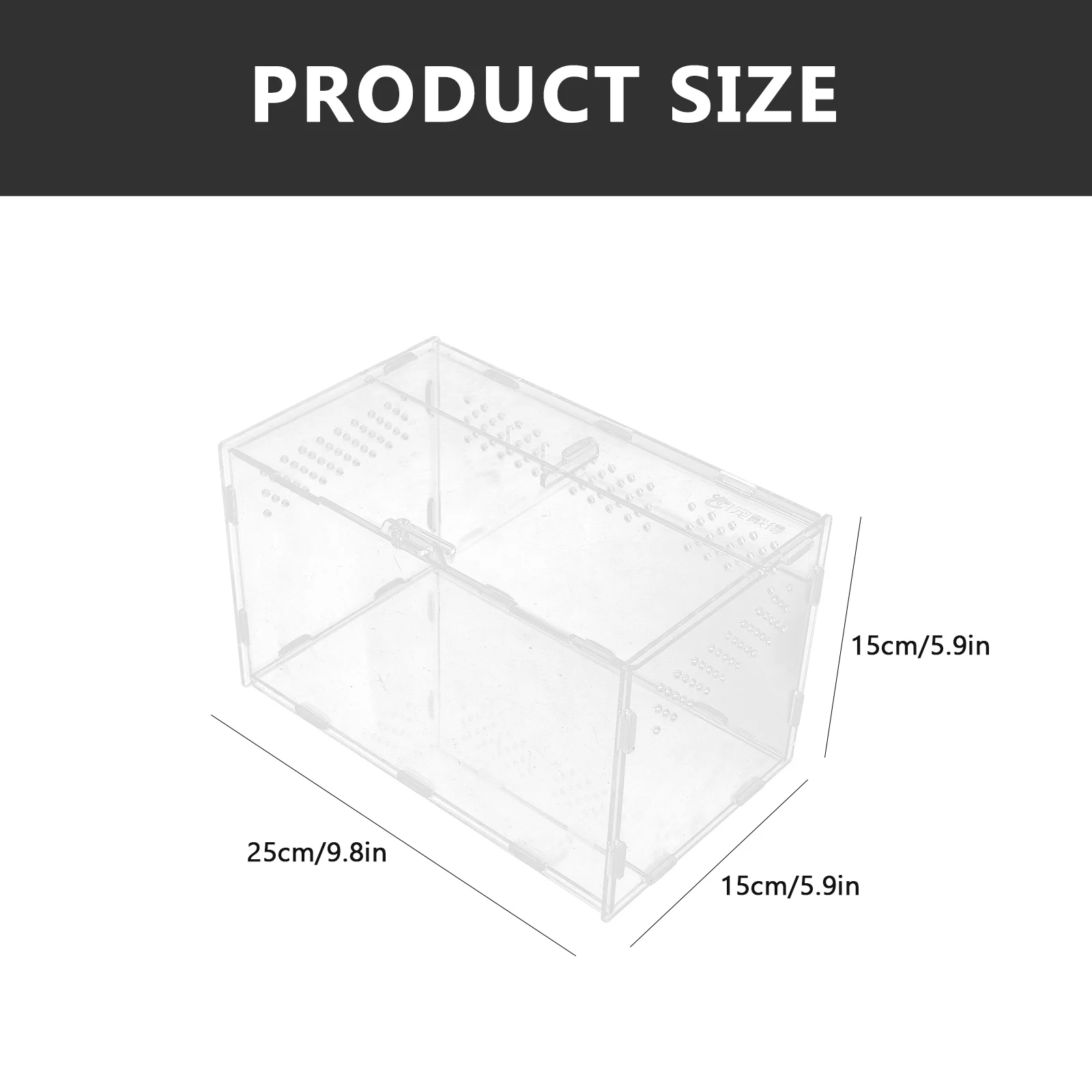 

Reptile Feeding Box Transparent Acrylic Portable Cage For Turtle Spider Snake Scorpion Hermit Crab Breeding Multi-Function
