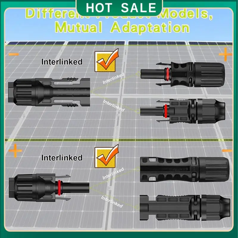 

My Home 10 Pairs Solar Connector, 20Pcs Solar Panel Cable Connectors Adapter Male/Female IP68 1000V 30A With 2 Spanners 10AWG Du