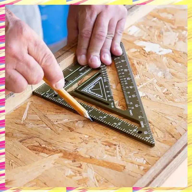 ABJJ 4Pcs Innovative Rafter Square Tool, Rafter Square Tool,Rafter Square,High Precision Triangle Ruler With Jig Block