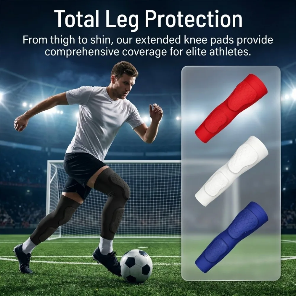 

Breathable Padded Knee Pad Lightweight Honeycomb Anti Collision Knee Protection Pad Silicone Non-slip with Leg Guards Knee Brace