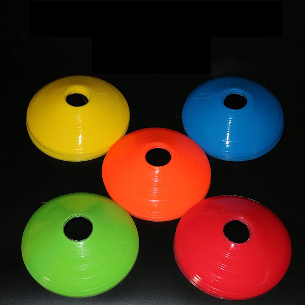 

10pcs Football Training Disc Cone Sets Orange Durable Sports Ground Marking Cones For Soccer Basketball Team