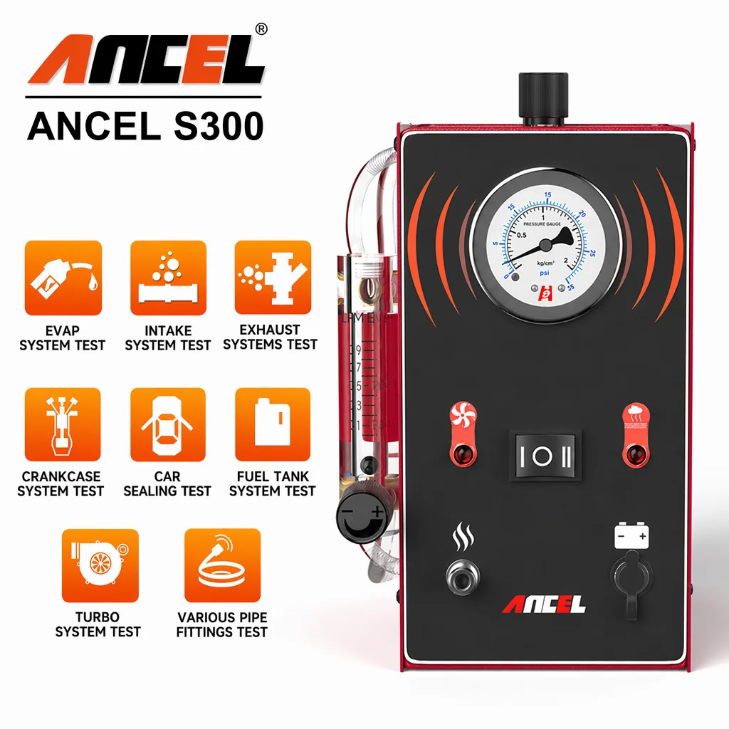 Détecteur de fuite pour machine à fumée 12V, testeur de système d'émission évaporative pour véhicule, outil de diagnostic de fuite d'aspiration, de vide et d'échappement pour l'entretien automobile