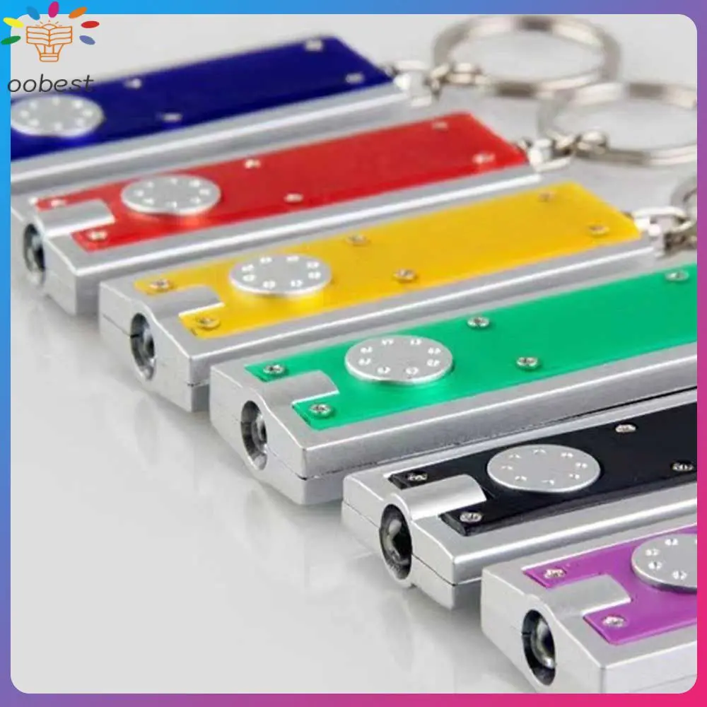 6PCS Mini LED Keychain Flashlight Key Chain Keyring Portable Lighting Torch Search Outdoor Astigmatism Flashlight White Torches