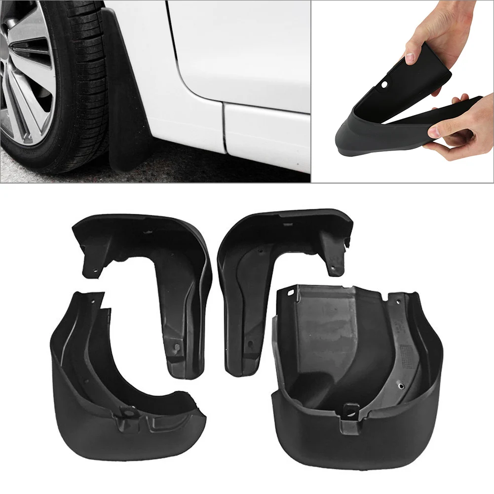 Car Black Splash Guards Mud Flaps Mudflaps Front Rear 4Pcs For Honda CRV CR-V Sport Utility 2012 2013 2014 2015 2016