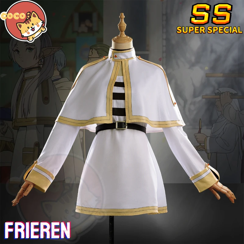 Frieren Cosplay Costume Frieren at the Funeral Cosplay Costume Frieren: Beyond Journey's End Cosplay and Cosplay Wig CoCos-SS