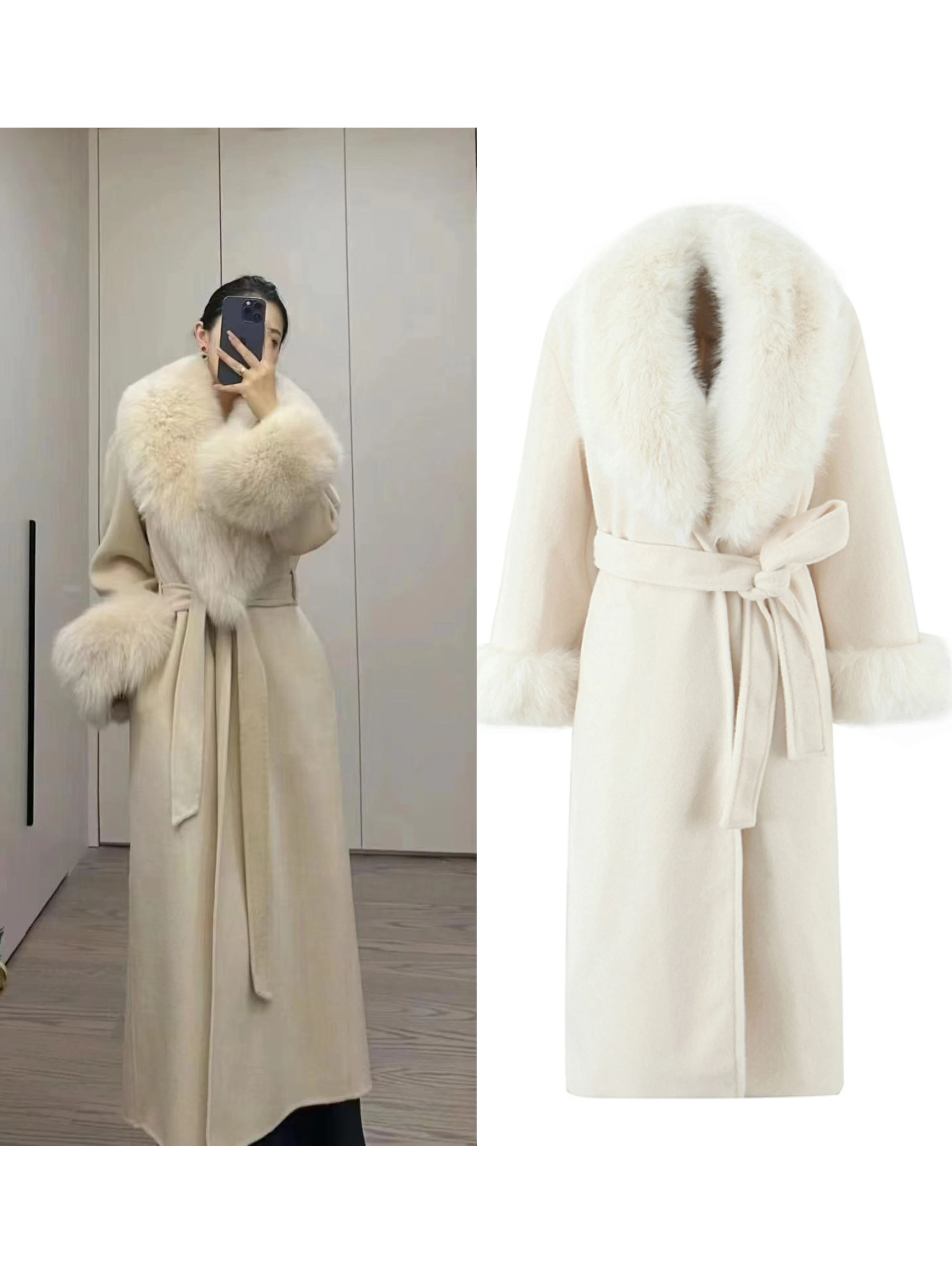 

2025 Autumn-Winter new woolen coat, mid-length design, suitable for different body types, creating a casual and elegant style