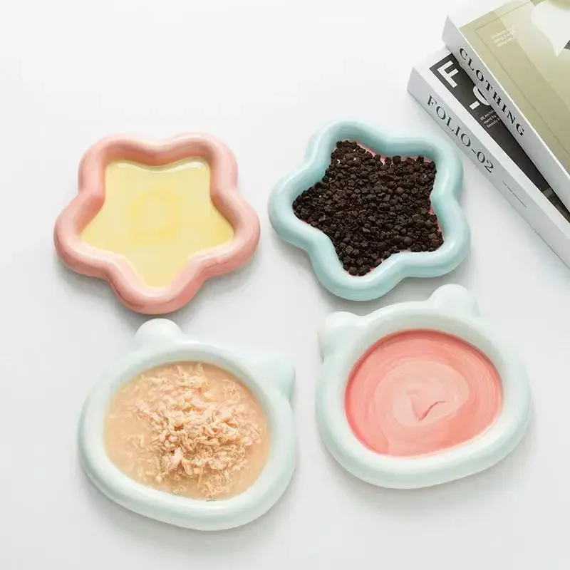 Dessert High Beauty Plate Home Desktop Atmosphere Decoration Colorful Bowl Nail Art Display Plate Cat Bowl Ceramic Grain Bowl