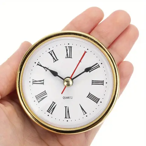 2-1/2" (65mm) Classic Clock Craft Quartz Movement Round Clocks Head Insert Roman/Arabic Number DIY Little Clock