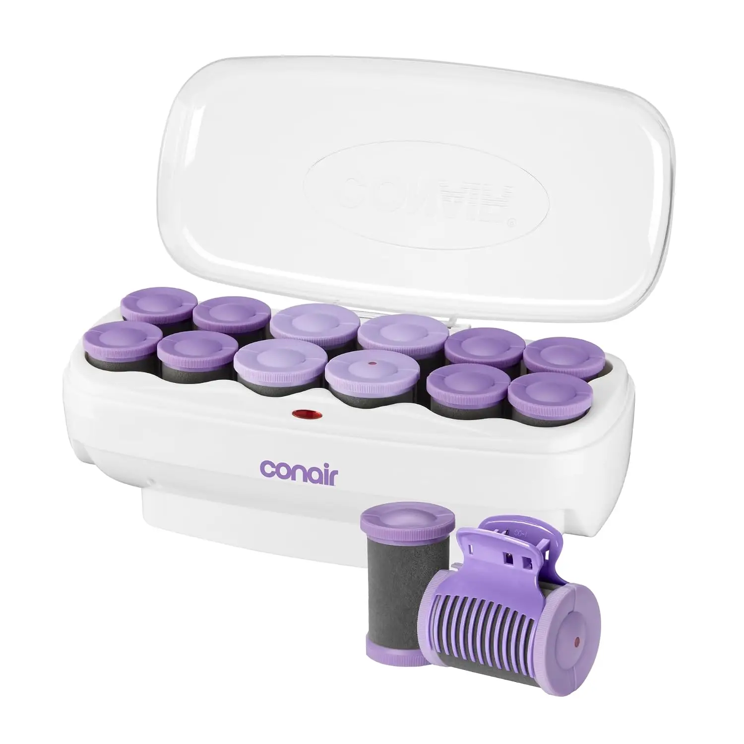 Ceramic Hot Rollers 12-Pack: 1.75" & 1.5" for Voluminous Soft Curls, Fast Heating 85s