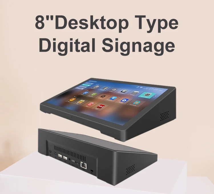 10.1 Inch HD LCD Android Digital Signage Menu Display Tablet for Restaurant Desktop Advertising Display Equipment