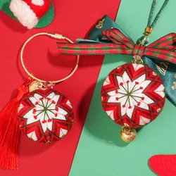 Christmas Temari Diy Embroidery Cross-stitch Material Package Knitting Accessorie Needlework Crafts for Adults Jewelry Pendant