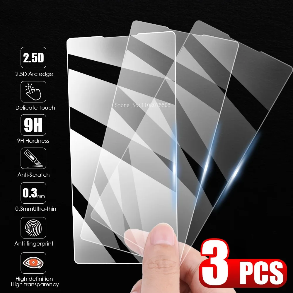 0.26mm 2.5D Screen Protector Protective Glass Film For Sony Xperia 1 5 10 VI V IV I Plus II III 3Pcs Full Cover Tempered Glass