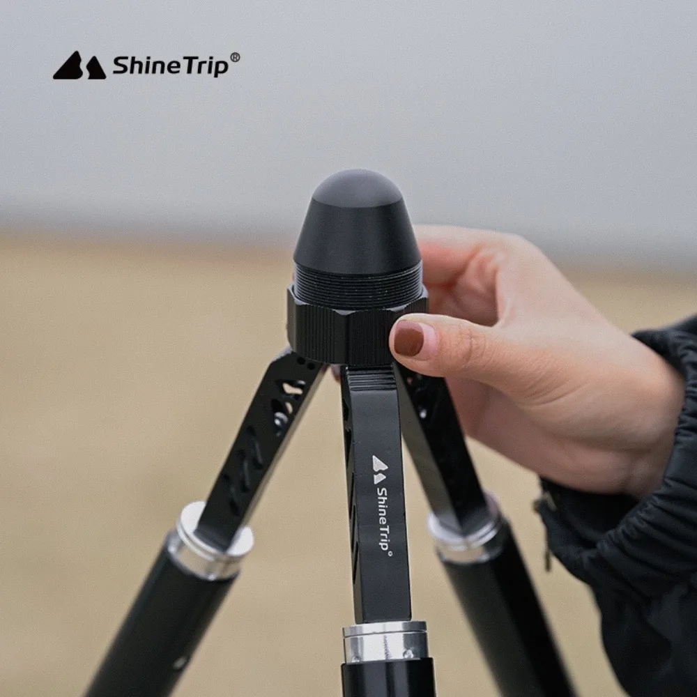 

ShineTrip Tent Tripod Bracket Multifunctional Aluminium Alloy Pyramid Tent Support Outdoor Headlight Stand Adjustable Nuts