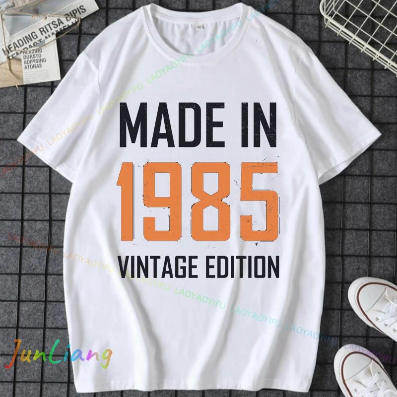 1985 Birthday 40th Milestone Best Friend Y2k Clothes Unisex Top Harajuku Streetwear Men's Clothing Original Mens T-shirts Goth