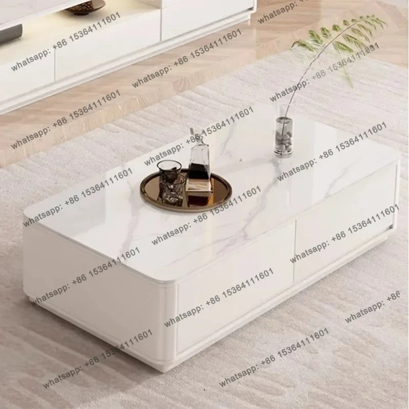 

Простой журнальный столик для хранения вещей, дизайнерский минималистичный квадратный журнальный столик для гостиной, деревянный современный рок Koffietafels House Accesso