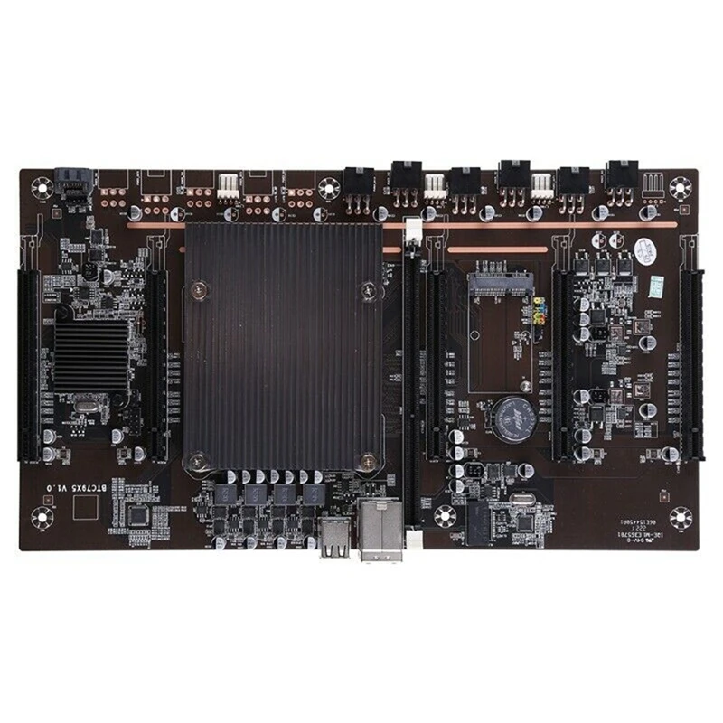 Imagem -06 - Btc Placa-mãe Mineração com Suporte para Placa Gráfica e5 2603 Cpu v2 Recc 4g Memória Ddr3 Lga 2011 Ddr3 Suporte 3060 3080 X79 H61