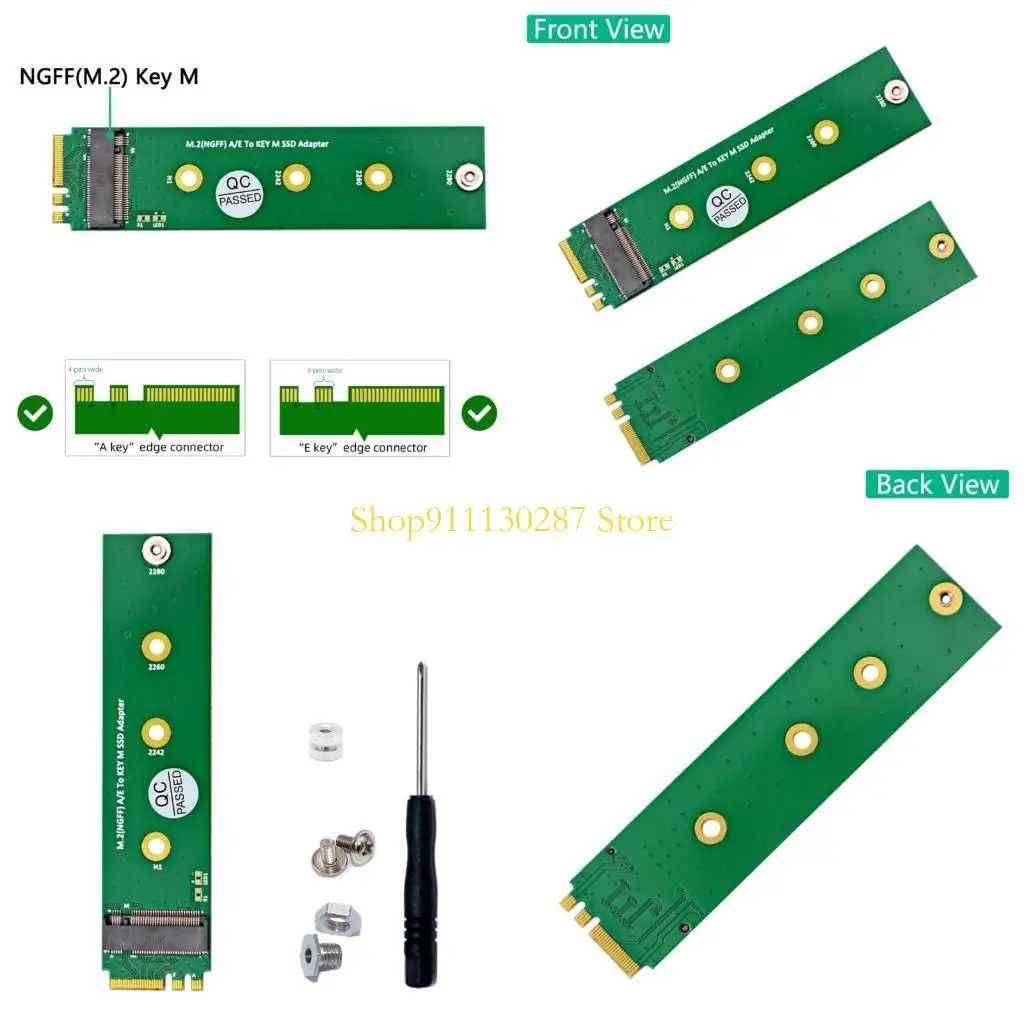 J1HC M.2 NVME Adattatore Card Chiave-M Supporto espansione per M.2 SSD 2242 2260 2280 WiFi a M.2 NVME M.2 NVME SSD Adattatore