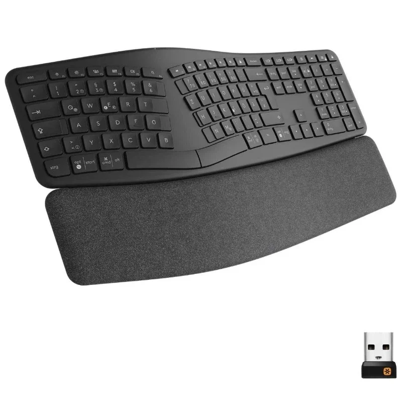 

Ergonomic split wireless dual-mode typing comfortable office keyboard