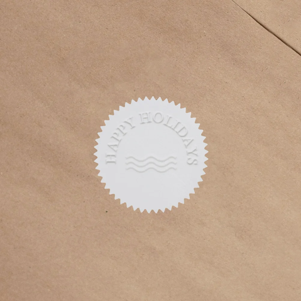

200Pcs Silver Embossing Stickers Self Adhesive Serrated Edge for Certificate Awards Graduation Envelopes Official Documents