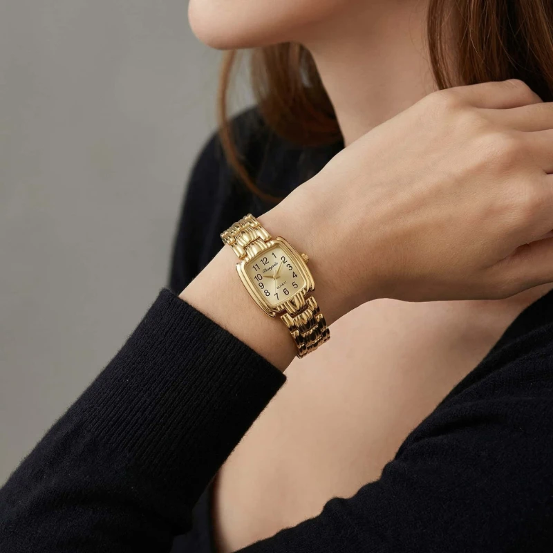 

Новые роскошные женские часы, модные квадратные кварцевые часы для женщин, винтажные элегантные женские наручные часы, подарок, montre femme