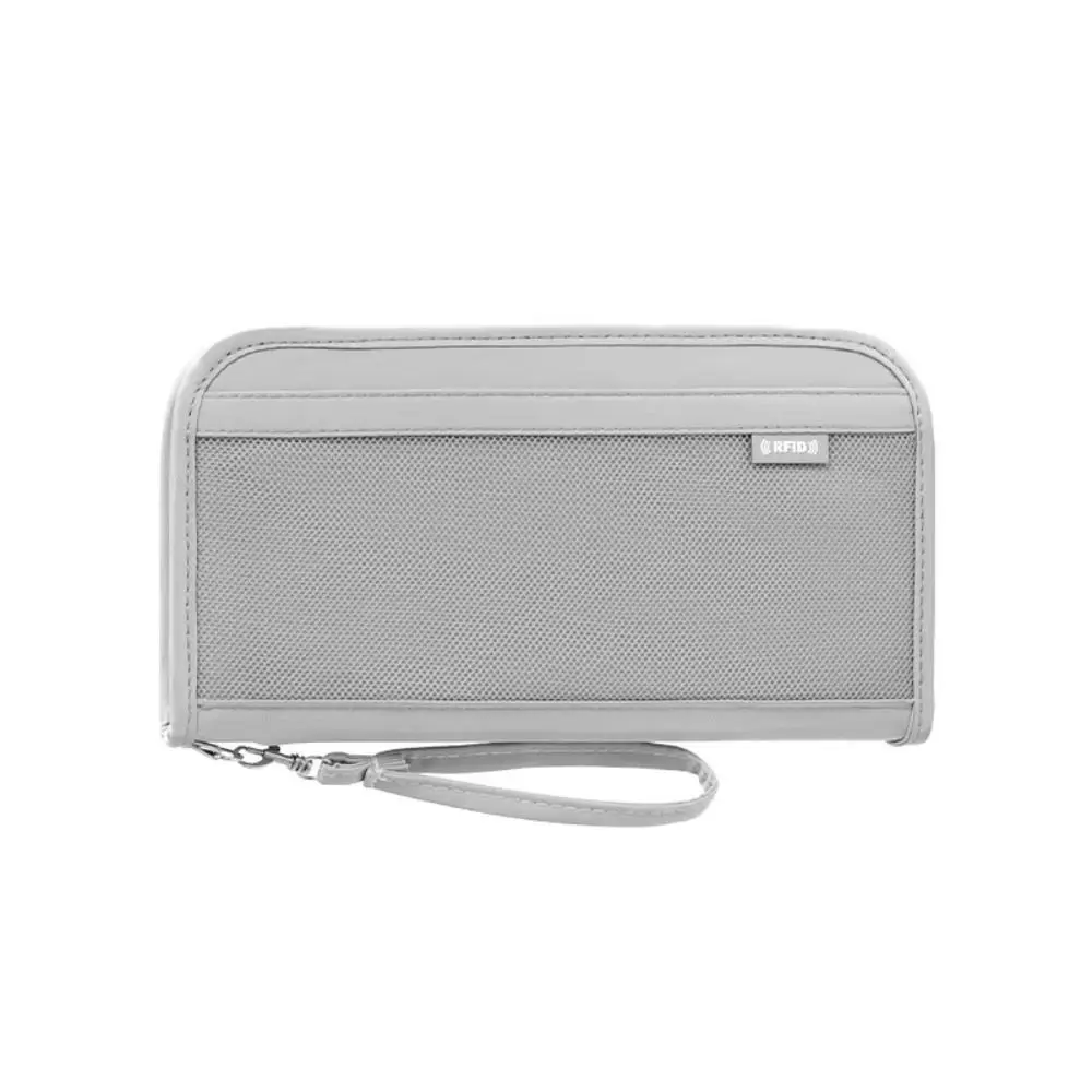 Multifunctional Card Holder Anti Theft with Zipper Business Passport Bag Document Storage Protective Cover Travel Wallet