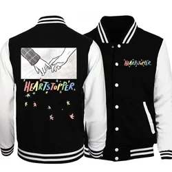 Heartstopper Printed Baseball Jersey Unisex Fashion Personality Long-sleeved Jacket Baseball Shirt