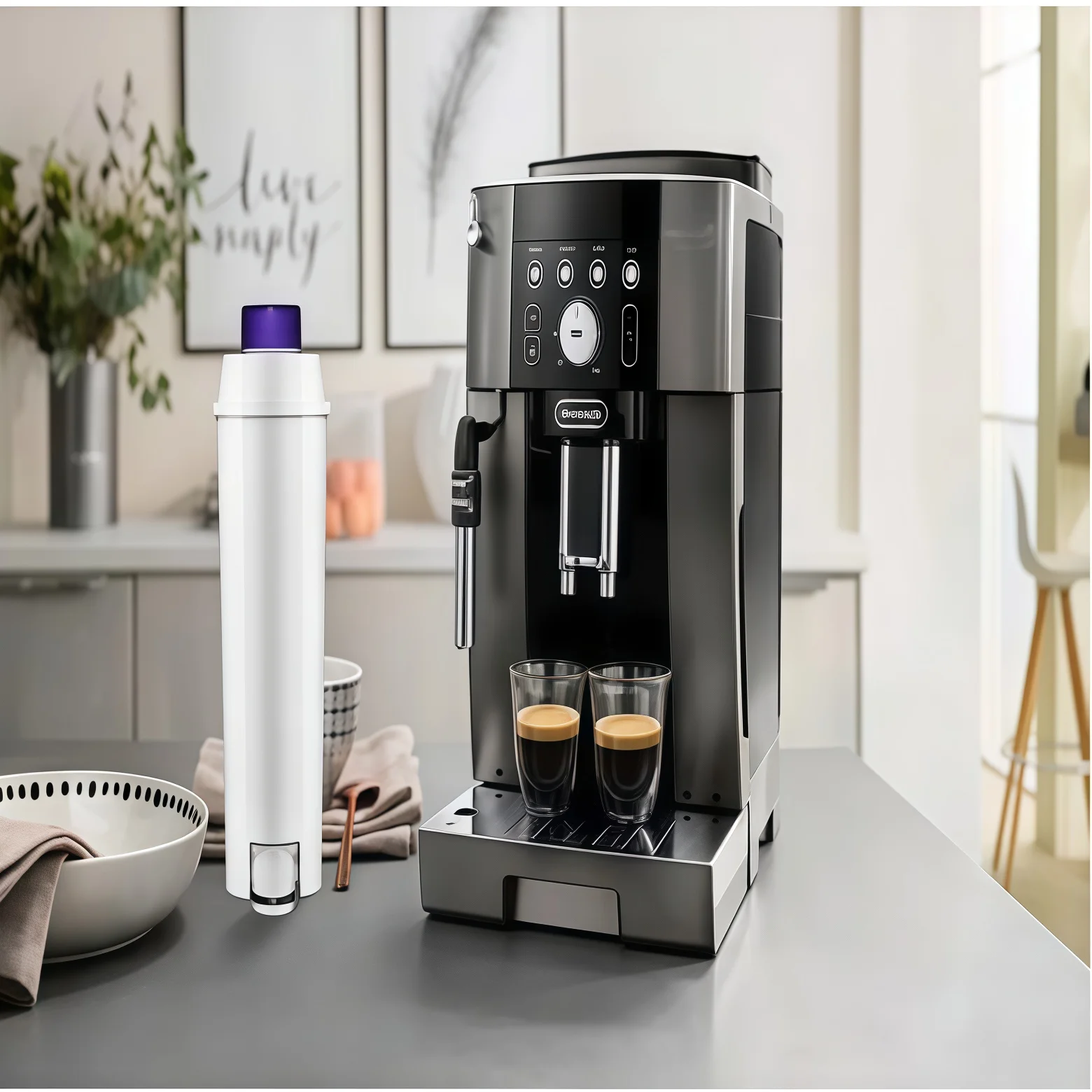 Compatible con el filtro de la cafetera DeLonghi DLSC002 Esam etam EC680, fácil y rápido de reemplazar.