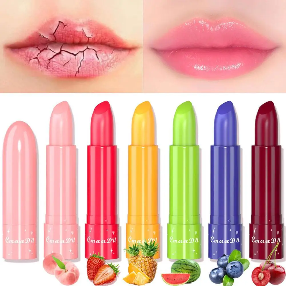 Fruit Jelly LipBalm Color Changing LipBalm Dual Use Reduce Lip Wrinkles Lasting Moisturizing Hydrating Anti-drying Natural Lips