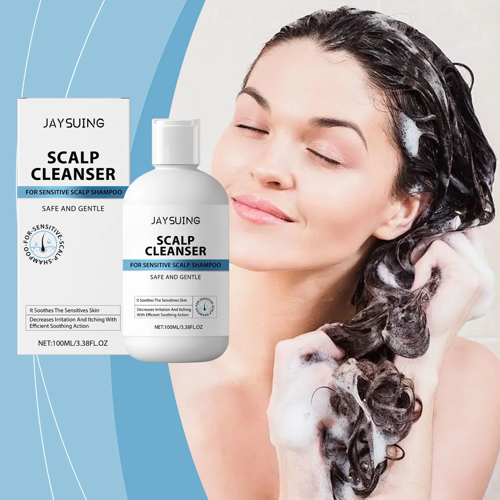 JAYSUING Hair Nourishing Shampoo Removing Dandruff Oil Control Eliminate Frizz Fix Fork Promote Hair Growth Scalp Sooth Shampoo
