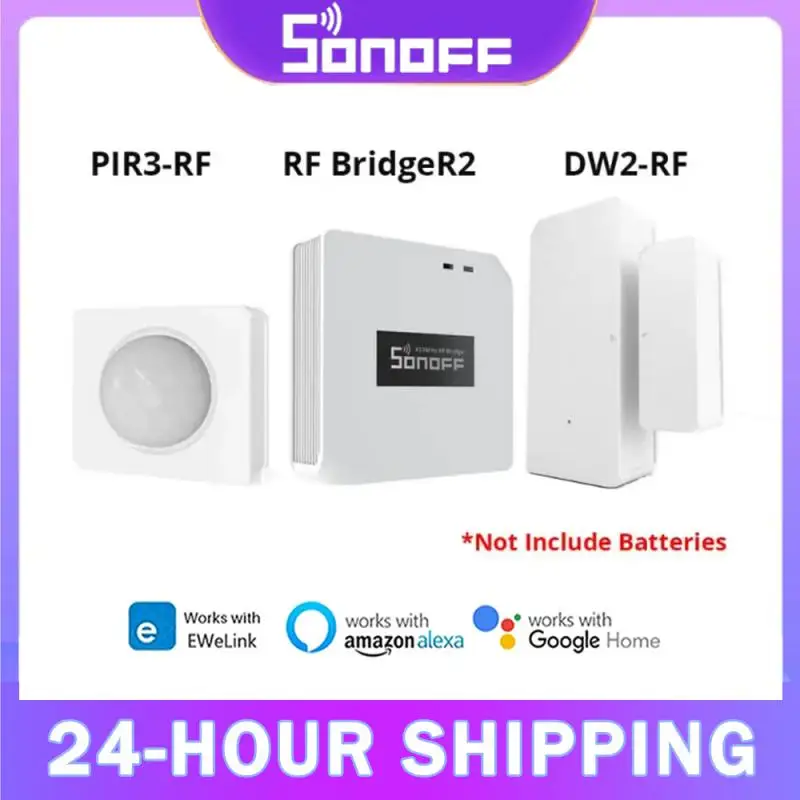 SONOFF RF Bridge R2 433MHz DW2 Door Window PIR3 Motion Sensor Smart Scene Home Security Control Via EWeLink Google Home Alexa