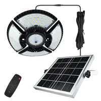Solar Pendant Lights Outdoor Indoor Solar Shed Light Splitlight Remote Timing Dimmable Solar Lamp for Garage Garden Sunlight