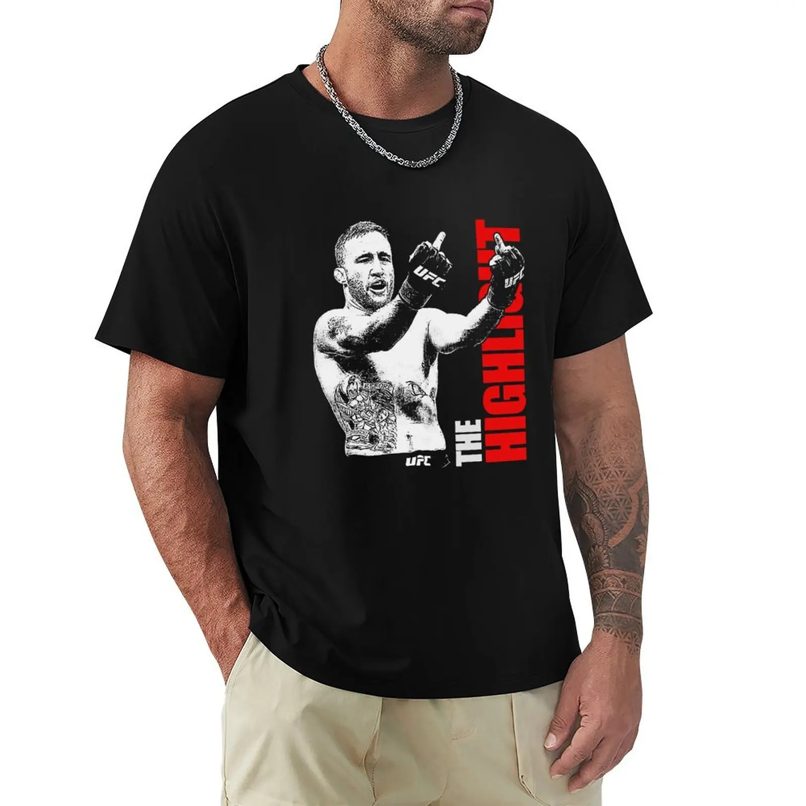

Justin Gaethje The Highlight T-Shirt oversized new edition heavyweights customizeds t shirts for men